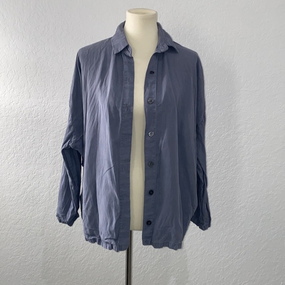 ZARA BLUE BUTTON UP XS - Picture 1 of 4